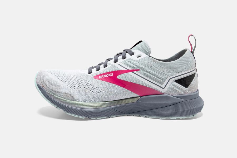 Brooks Ricochet 3 Road Running Shoes Womens White/Pink 361784-NYJ